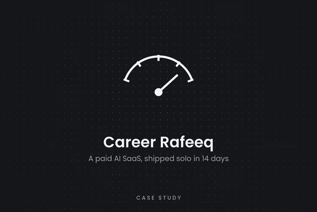 A verdict-first career advisor for tech job seekers. Backend, frontend, Chrome extension, billing and infrastructure, end to end, alone, and live at careerrafeeq.com.